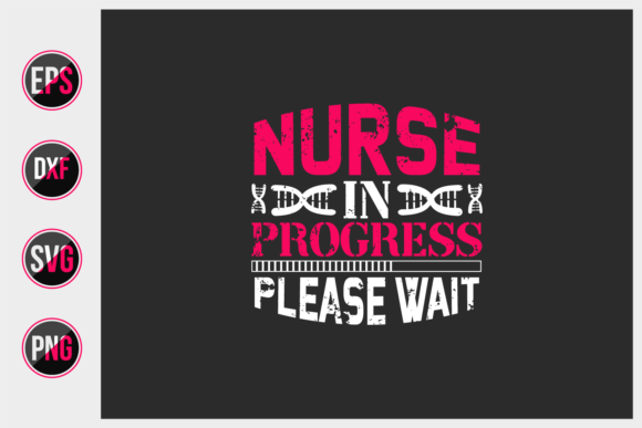 Nurse in Progress Please Wait SVG Graphics