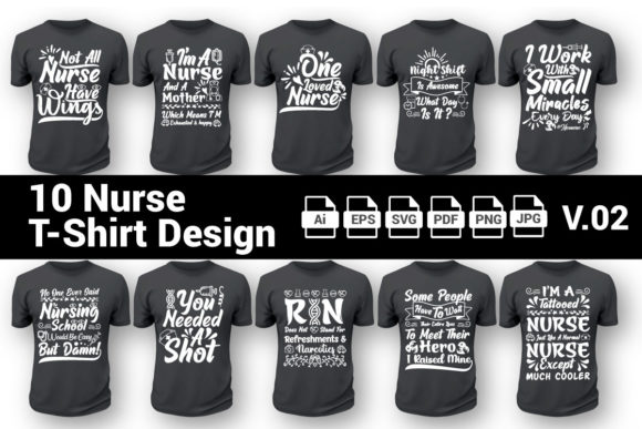 Nurse T-Shirt Design Bundle Vol 2