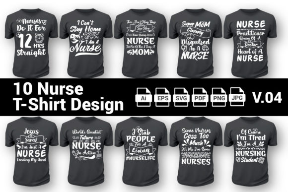 Nurse T-Shirt Design Bundle Vol 4