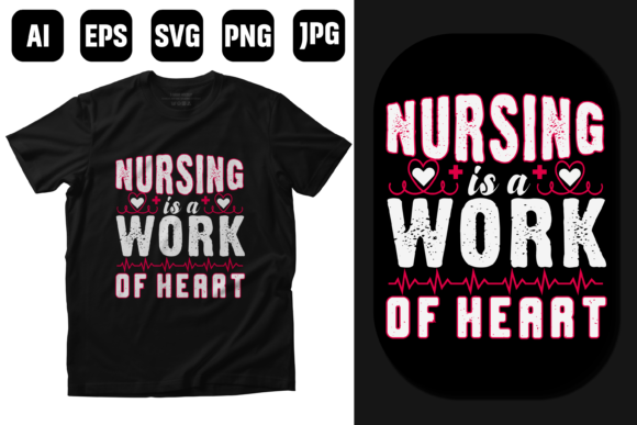 Nursing Quotes T Shirt Design Vector: Graphics for Print Templates